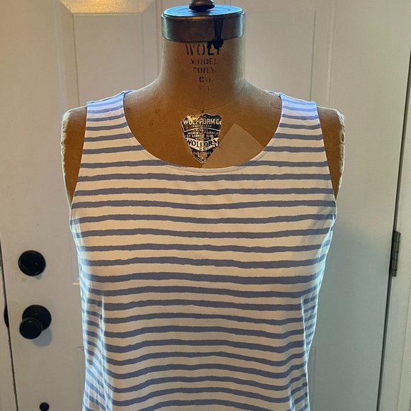 HiHo Hydrangea Chalk Stripe Tank Dress - Picture 3 of 7